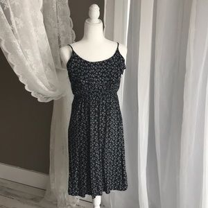 Maternity sun midi dress - black & white - Medium